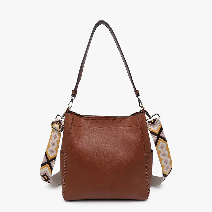 Jen & Co Penny 2-in-1 Bucket Vegan Leather Bag - Multiple Colors