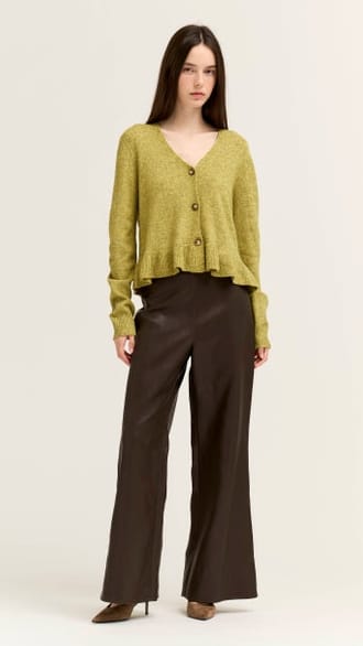 Ruffle Hem Cardigan