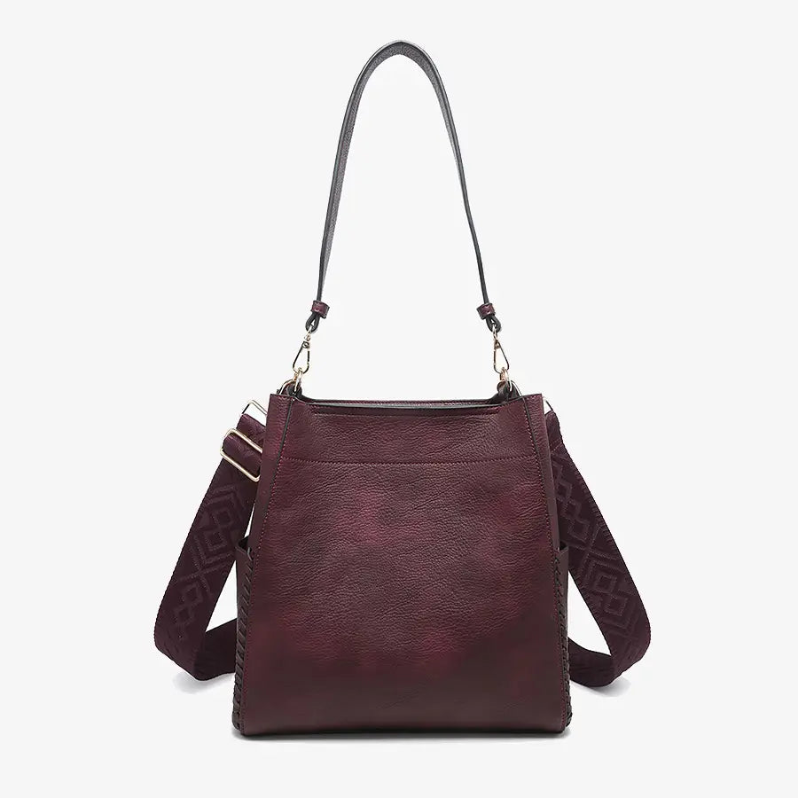 Jen & Co Penny 2-in-1 Bucket Vegan Leather Bag - Multiple Colors
