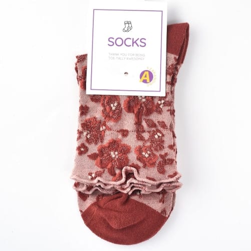 Capsule Bloom Texture Crew Socks - Multiple Colors