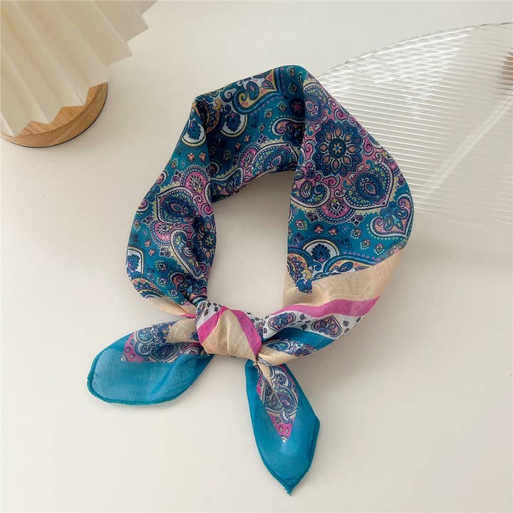 Floral Lightweight Square Head Scarf - Multiple Prints