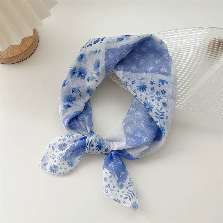 Floral Lightweight Square Head Scarf - Multiple Prints