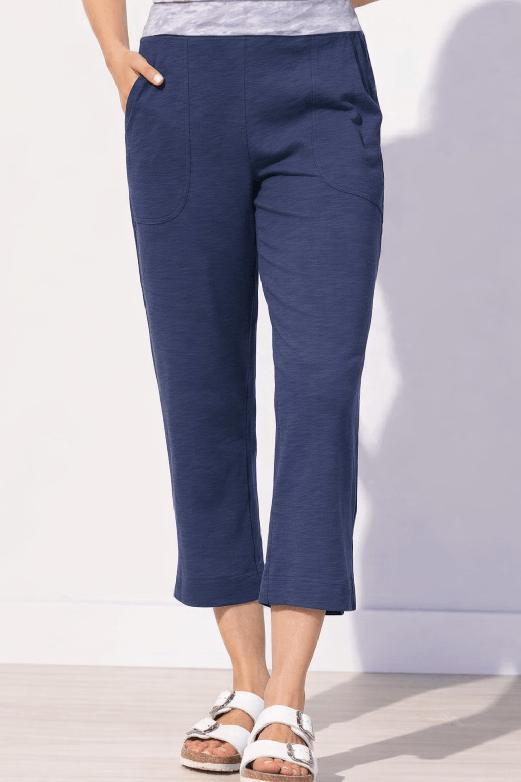 Escape Cotton Slub Pocket Capri Pant - Multiple Colors