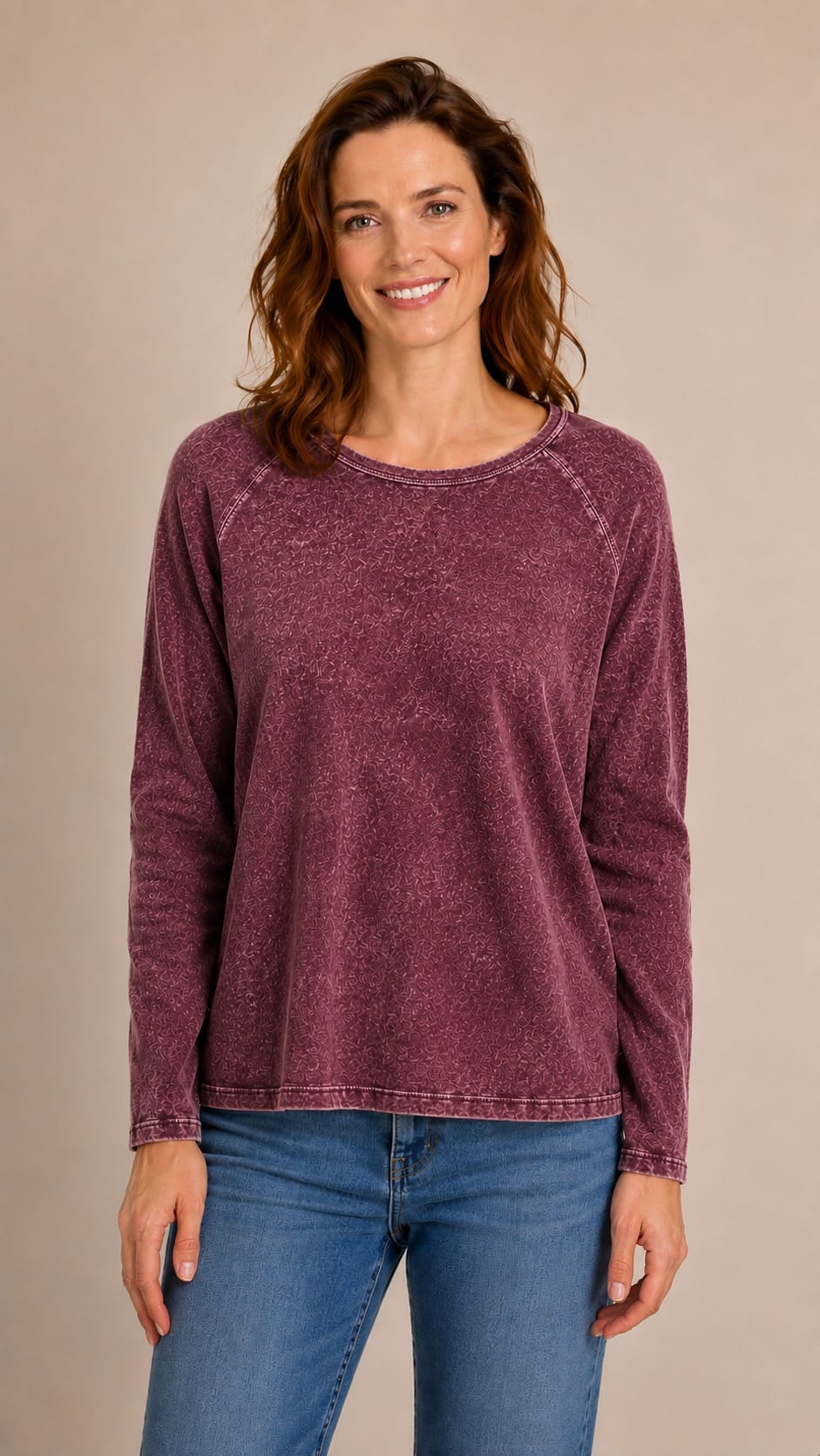Cotton Lani Raglan Long Sleeve Top - Multiple Colors