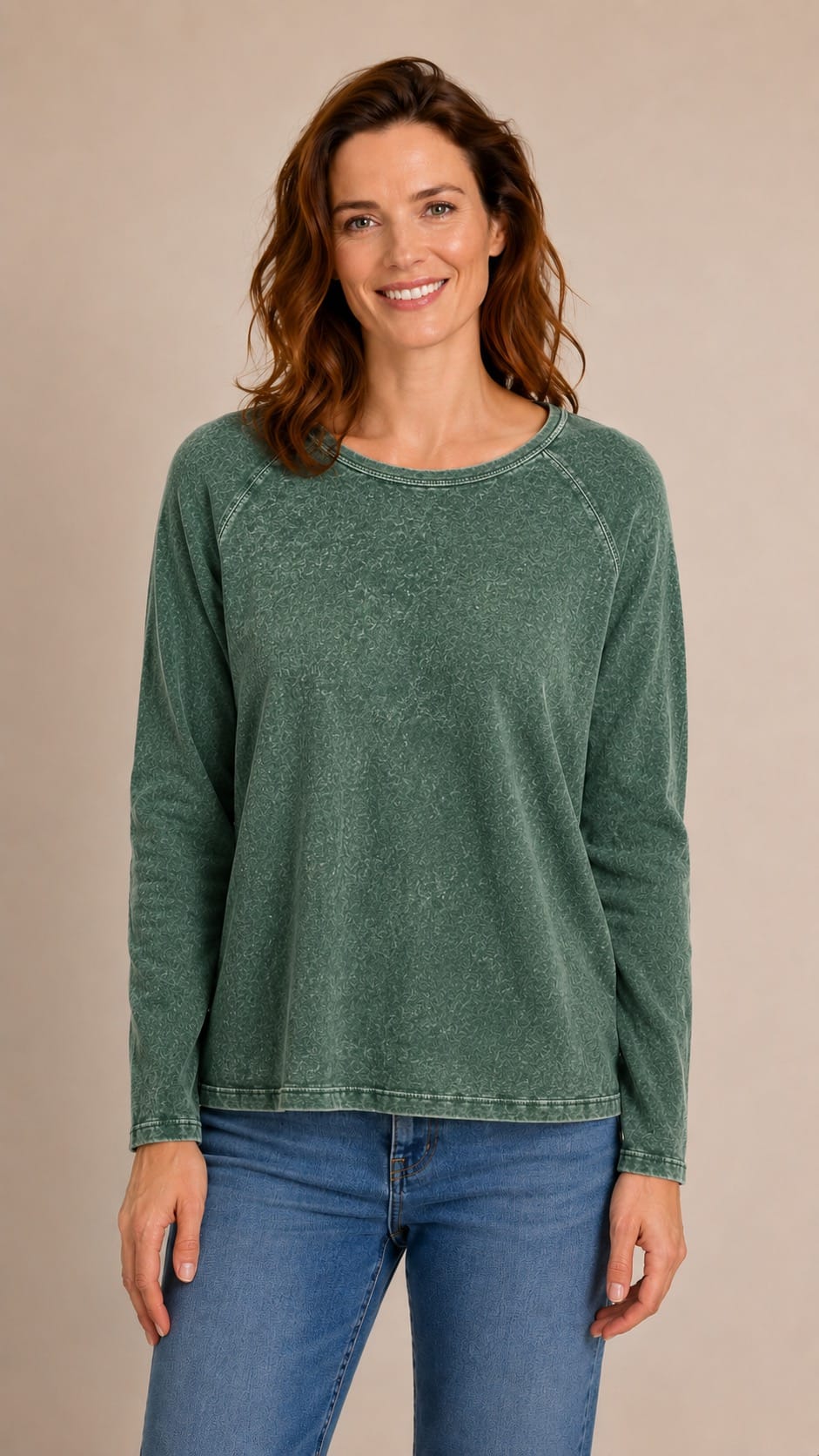 Cotton Lani Raglan Long Sleeve Top - Multiple Colors