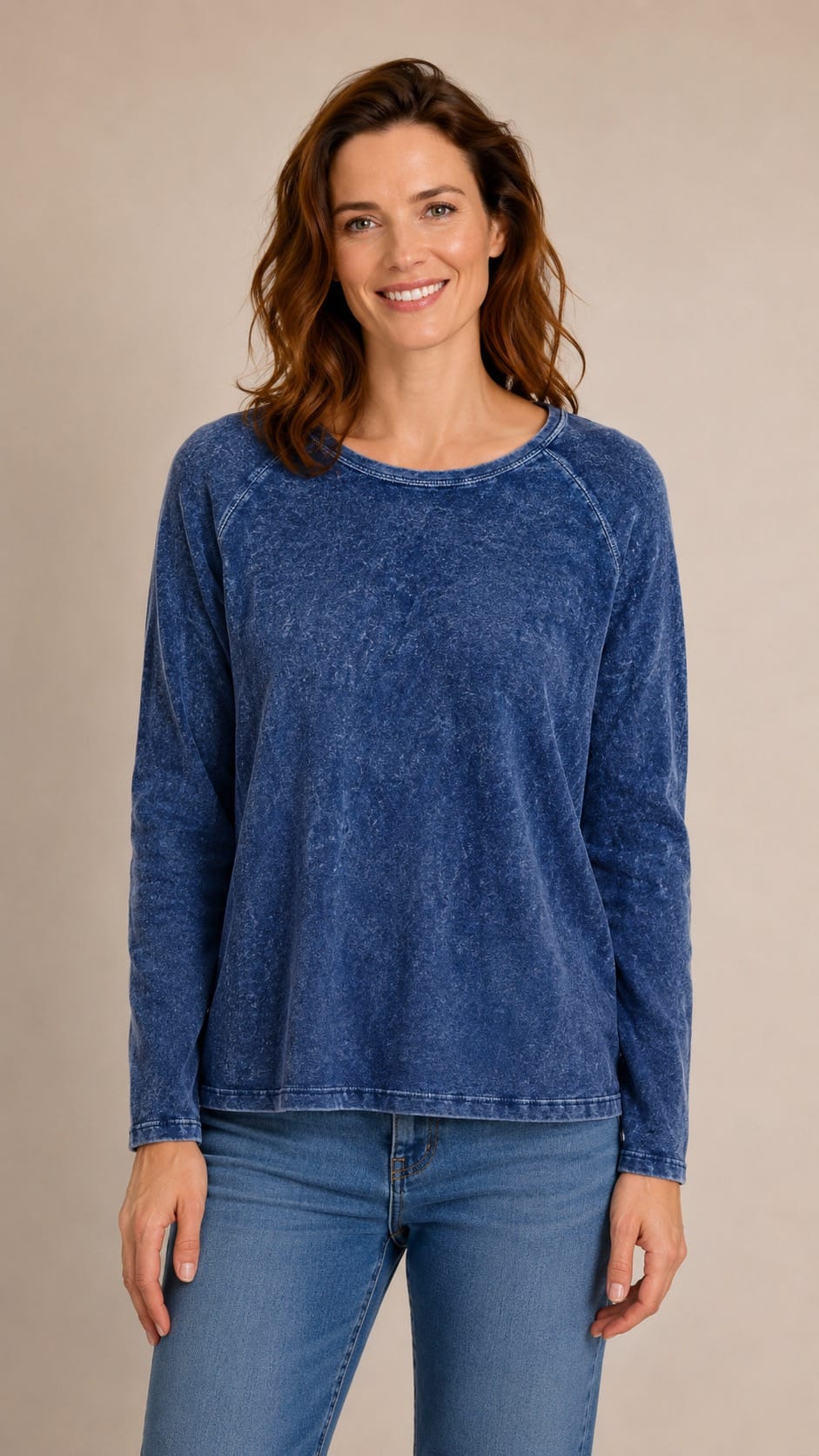 Cotton Lani Raglan Long Sleeve Top - Multiple Colors