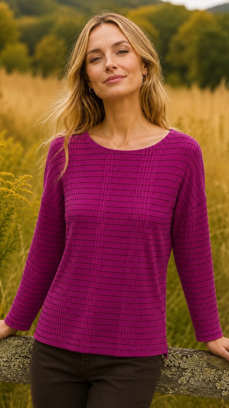Cotton Lani Drop Shoulder Long Sleeve Shirt - Multiple Colors