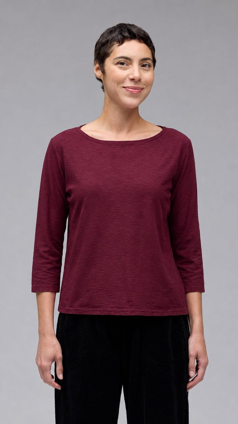 Cut Loose 3/4 Sleeve Boatneck Tee - Multiple Colors