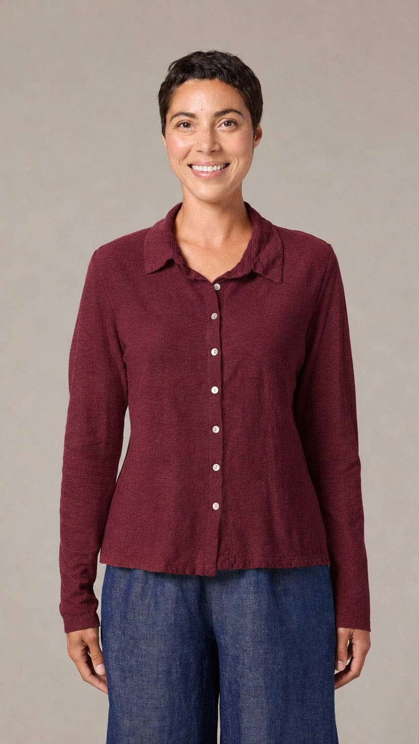Cut Loose Long Sleeve Fitted Shirt - Multiple Colors