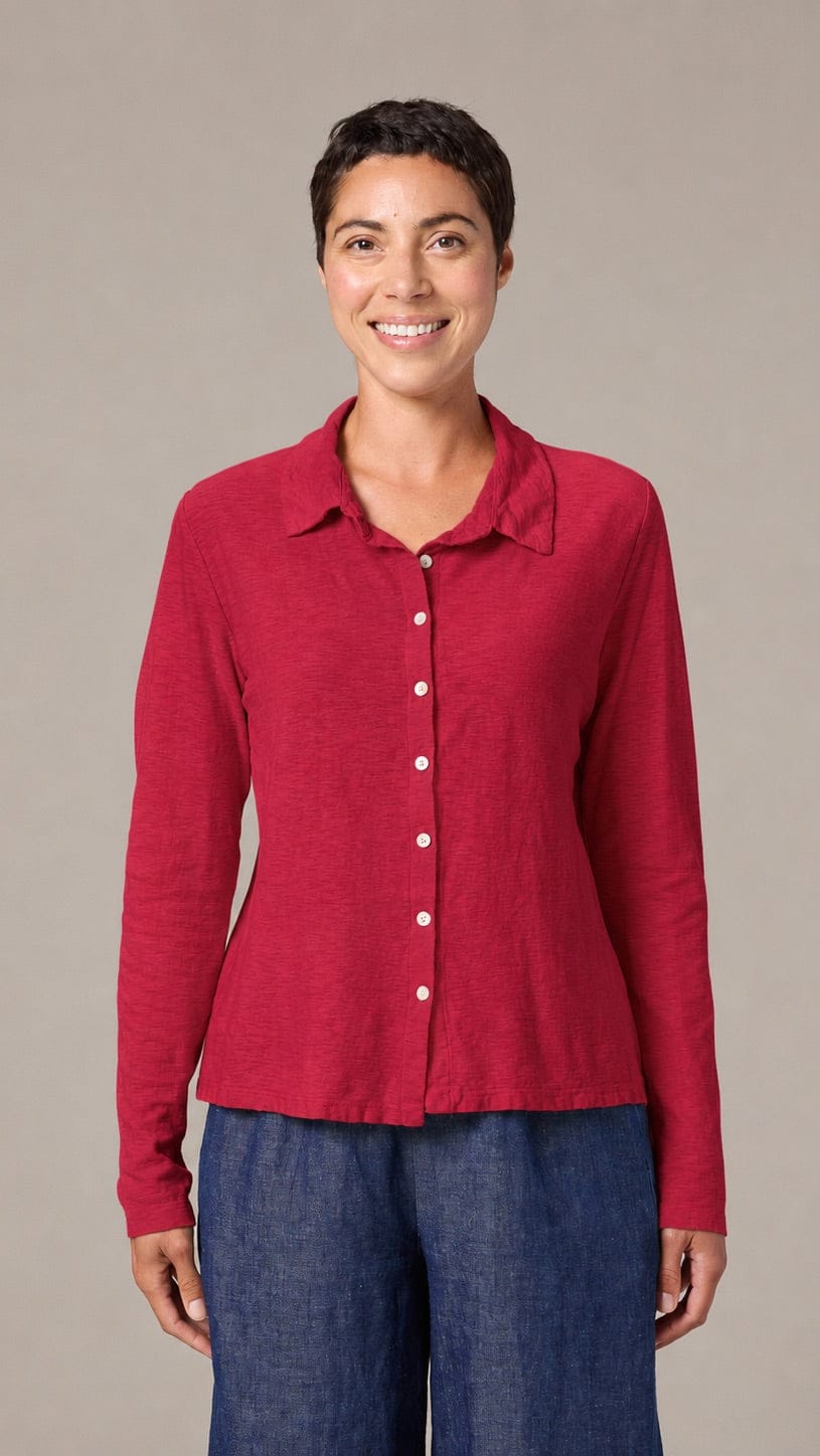 Cut Loose Long Sleeve Fitted Shirt - Multiple Colors