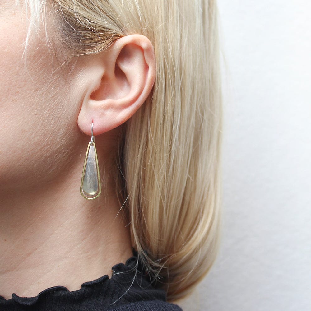 Marjorie Baer Teardrop with Teardrop Ring Wire Earrings - E0894DW