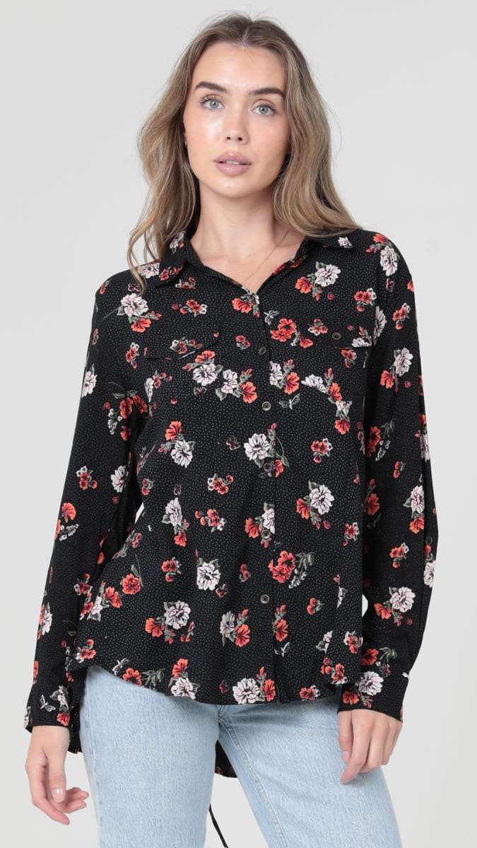 Floral Button Down Top