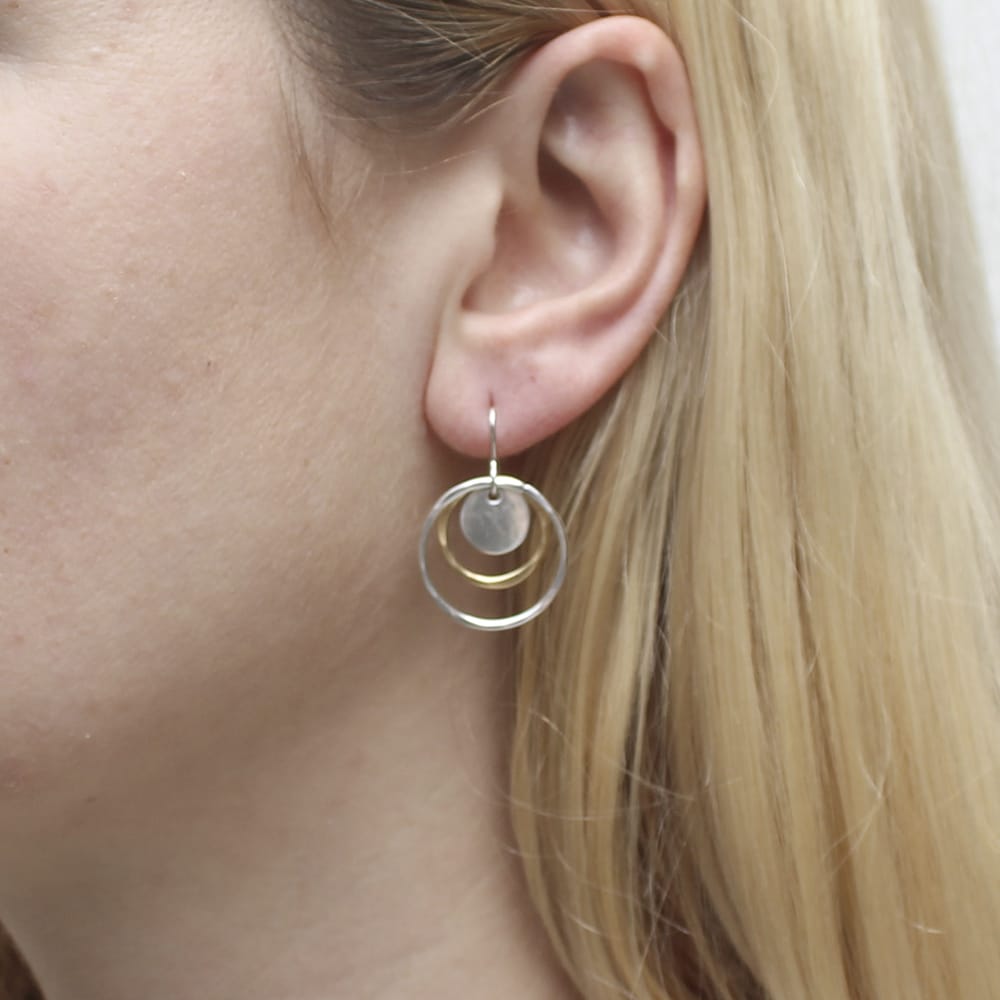 Marjorie Baer Disc with Rings Earrings - E9179DW