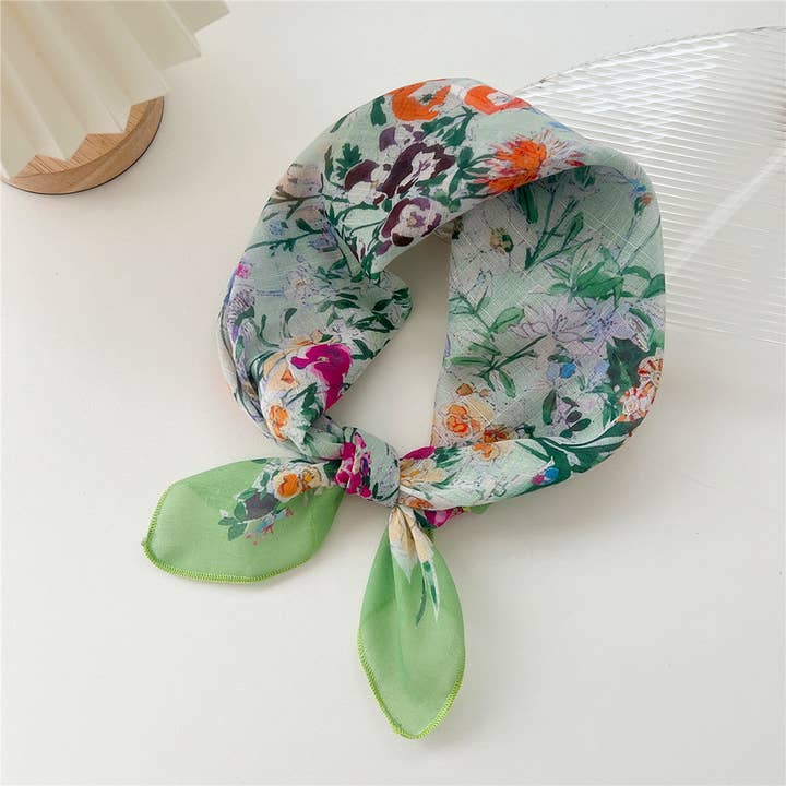 Floral Lightweight Square Head Scarf - Multiple Prints