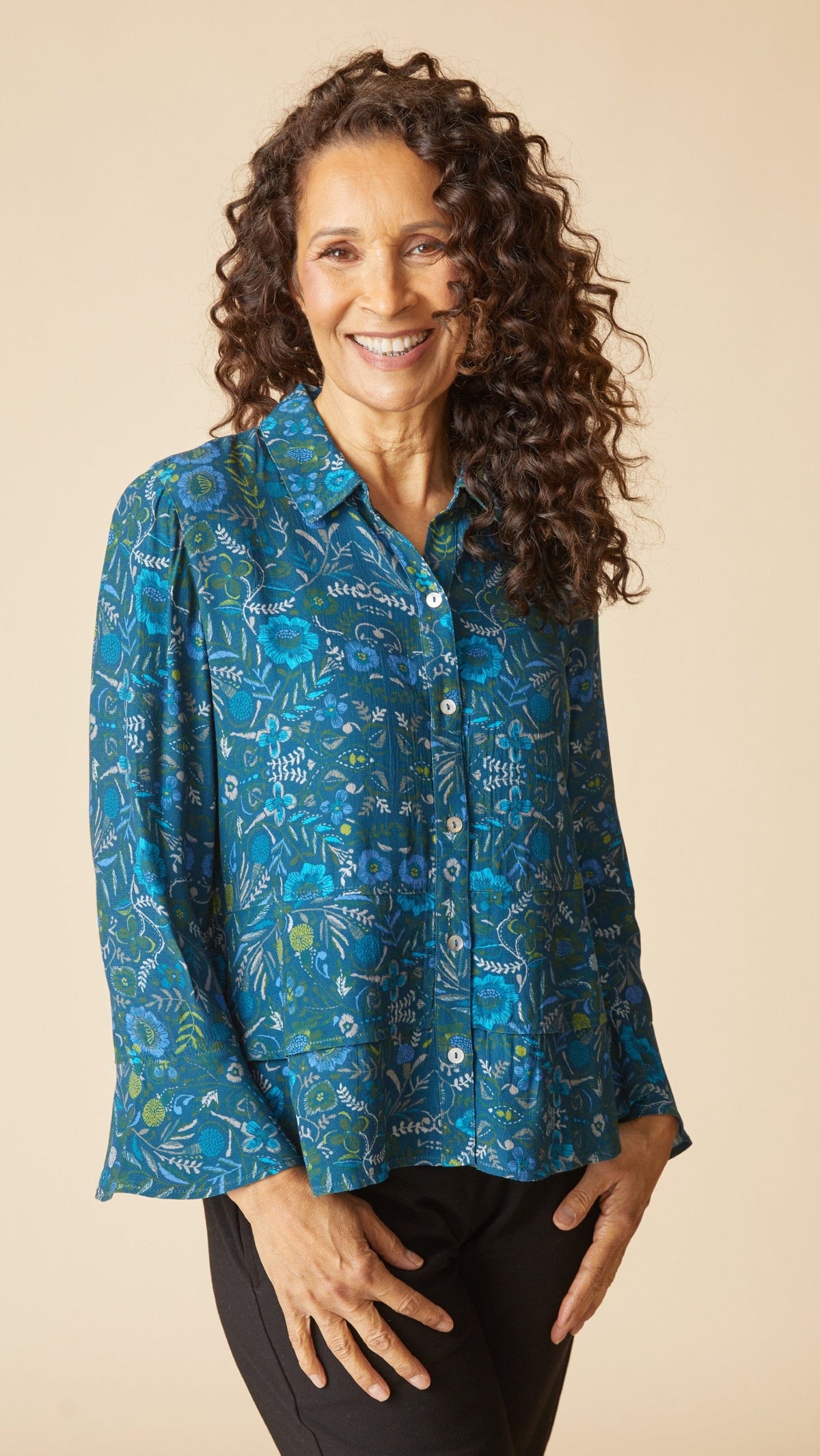 Habitat English Garden Flounce Bracelet Sleeve Shirt - Multiple Colors