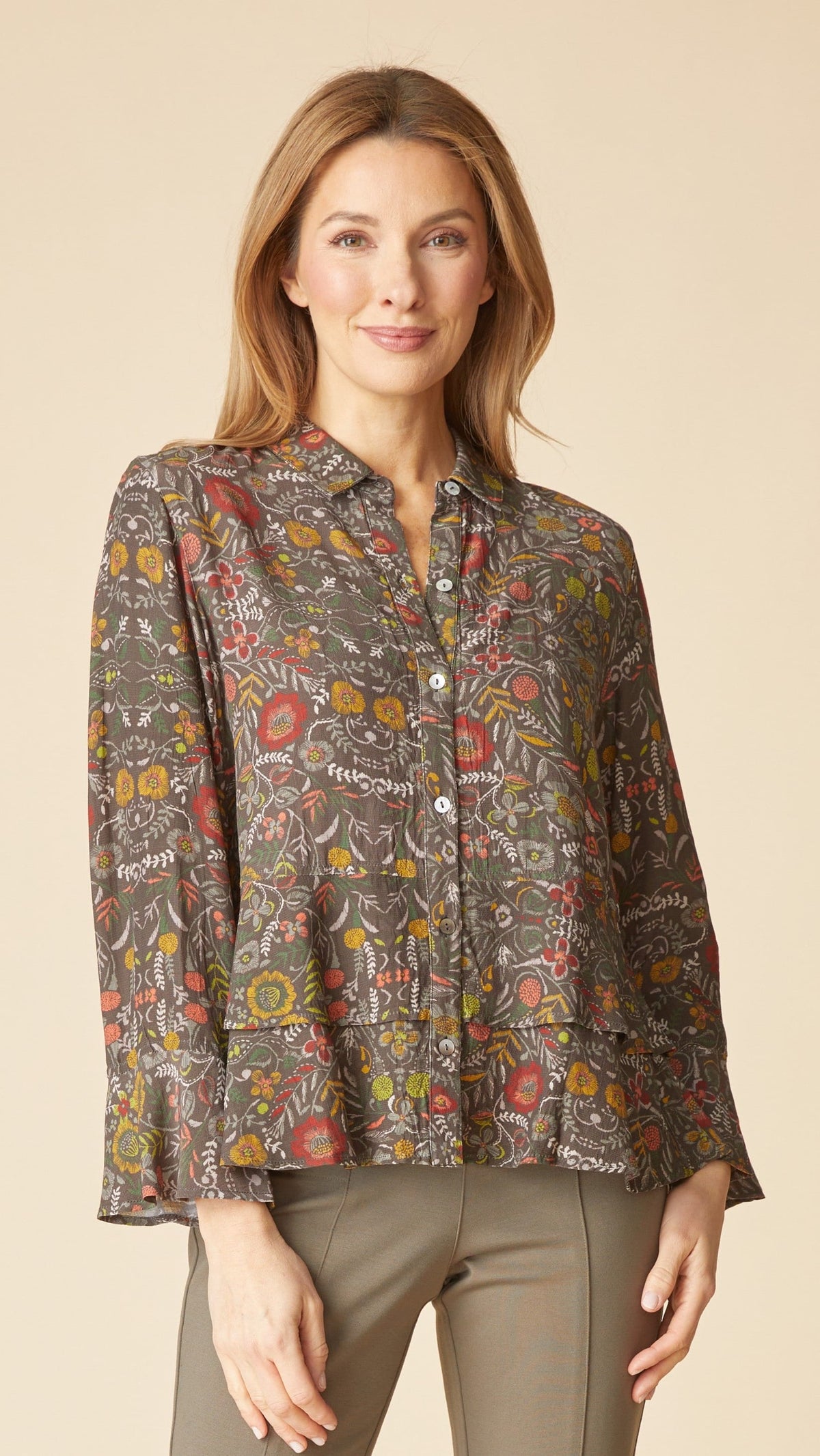 Habitat English Garden Flounce Bracelet Sleeve Shirt - Multiple Colors