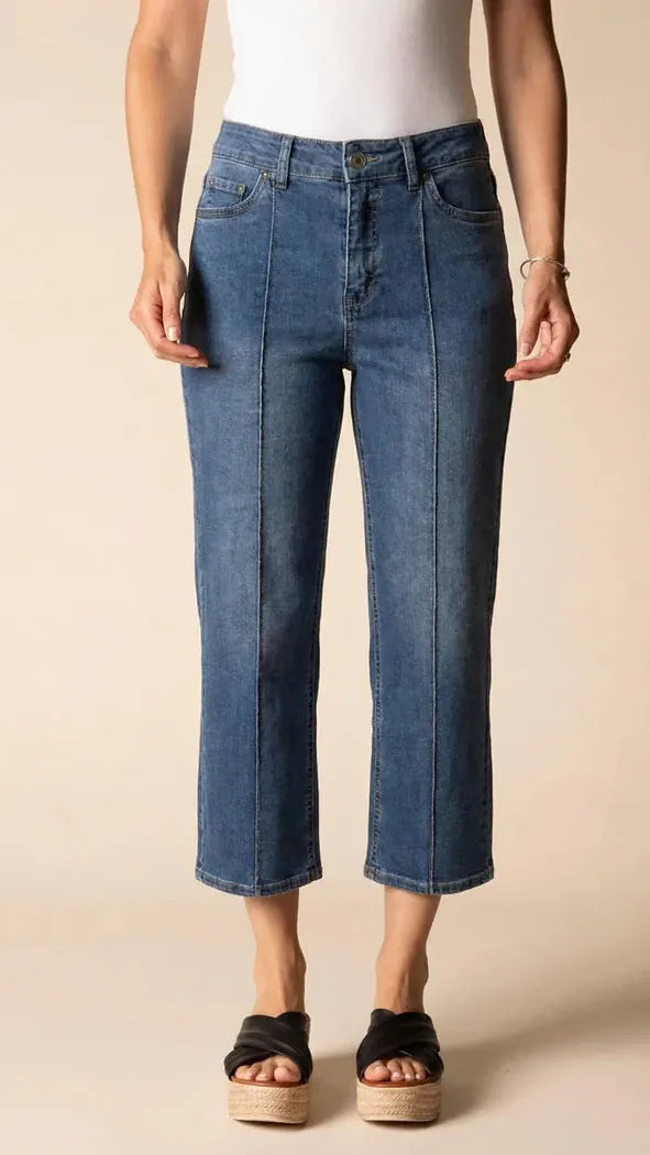 Habitat Stretch Denim Seamed Cropped Flare Pant - Multiple Colors