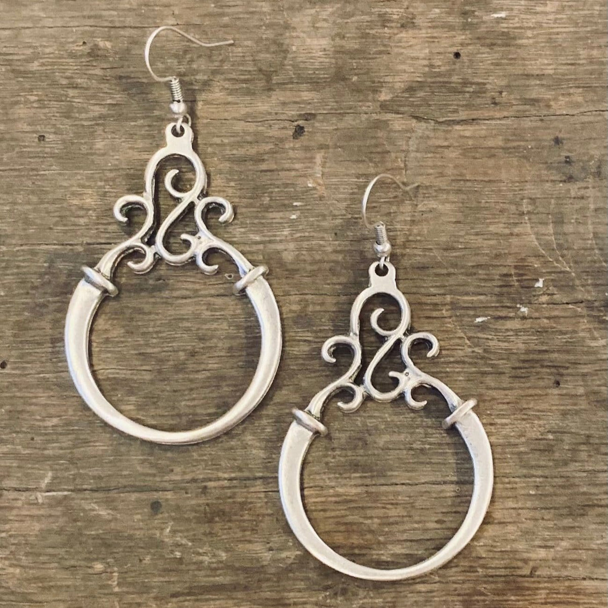 Volare Swirling Pattern Hoop Earrings - #52140