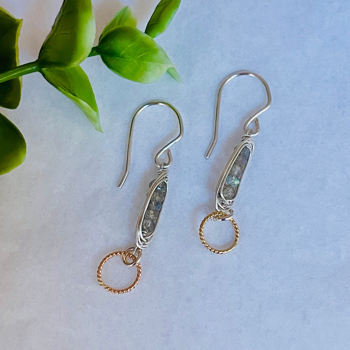 Laura J Designs Moss Compass Earring - Multiple Stones