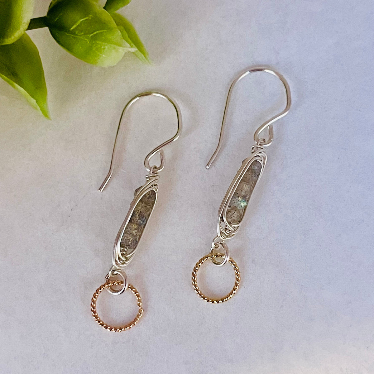 Laura J Designs Moss Compass Earring - Multiple Stones
