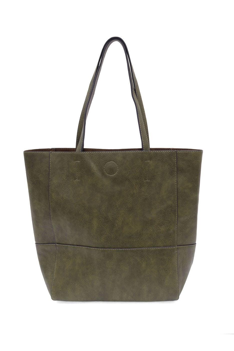 Joy Susan Vegan Leather Faith Raw Edge Tote - Multiple Colors