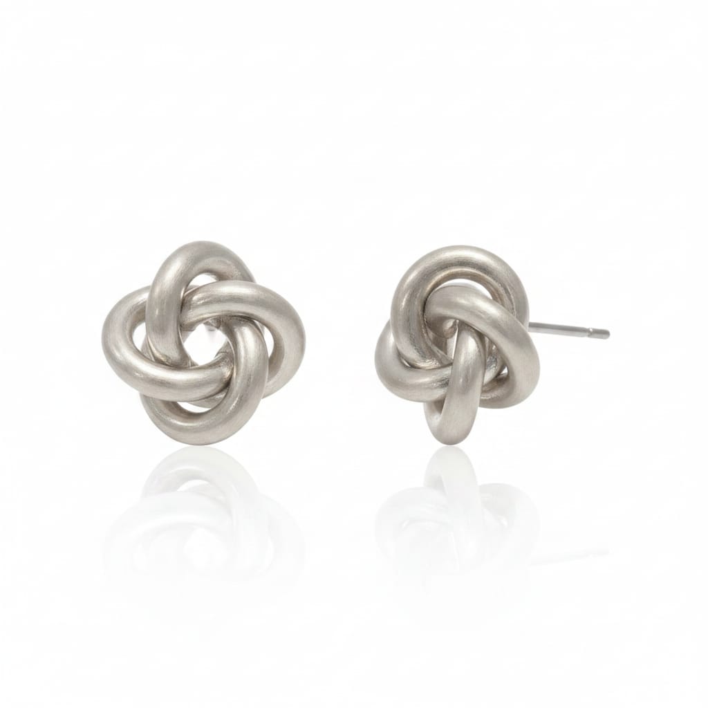 Knot Post Earrings - Multiple Metals