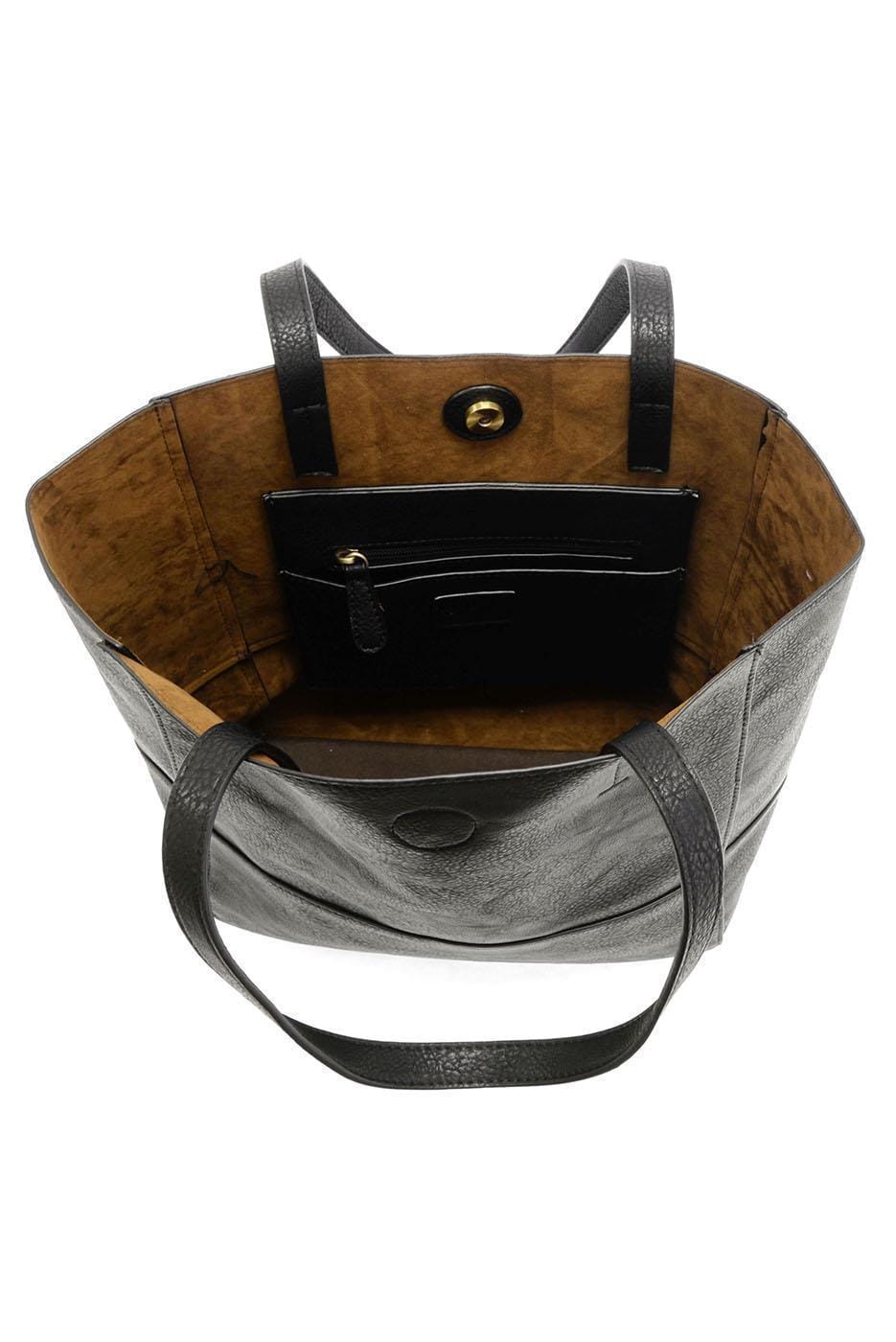 Joy Susan Vegan Leather Faith Raw Edge Tote - Multiple Colors