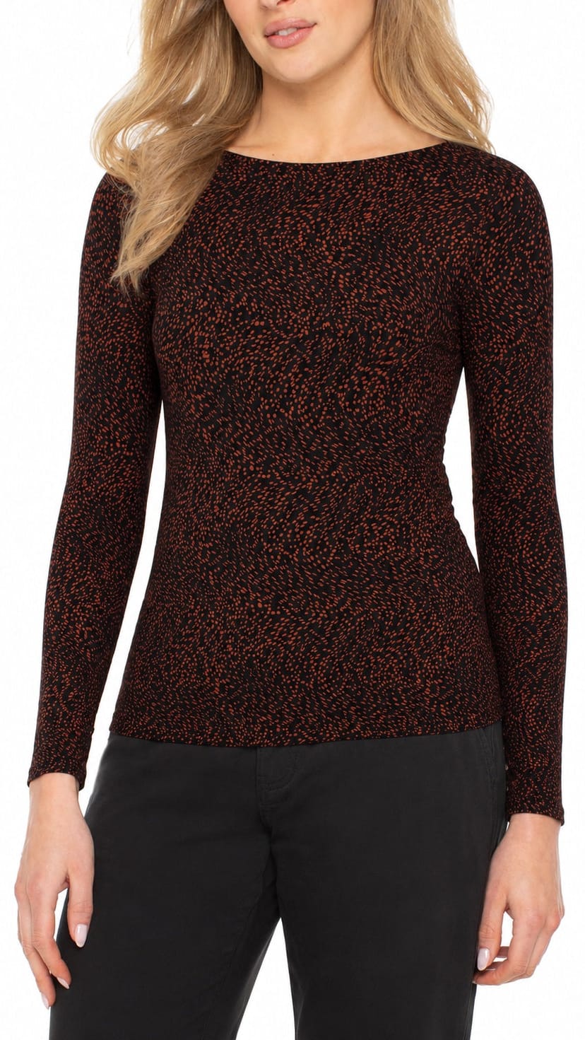 Liverpool Long Sleeve Boatneck Knit Top