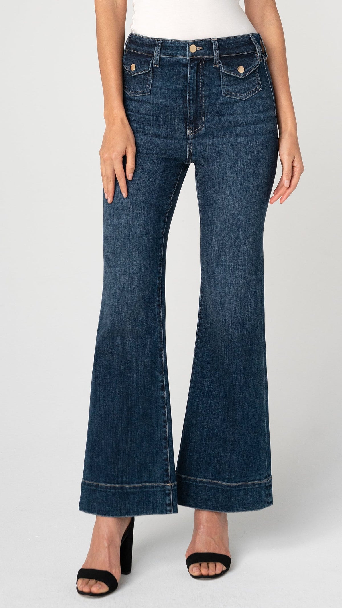 Liverpool Hannah Flare with Mini Pocket Pants