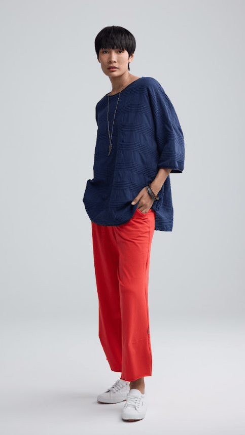 Luukaa Grid Caftan Top