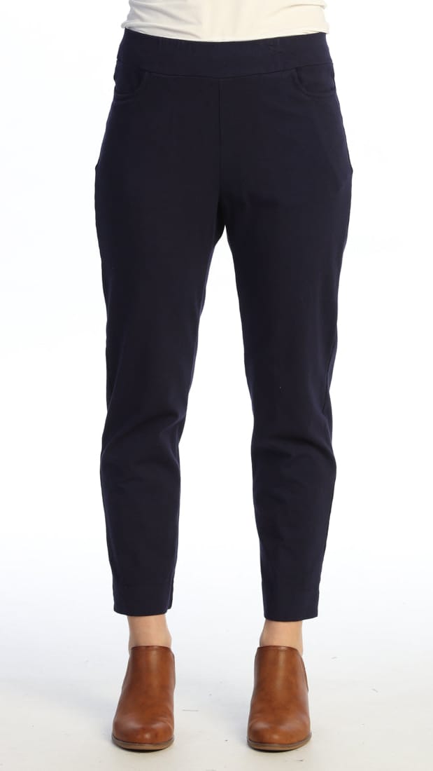 Jess & Jane Mineral Wash Slim Split Ankle Pant - Multiple Colors