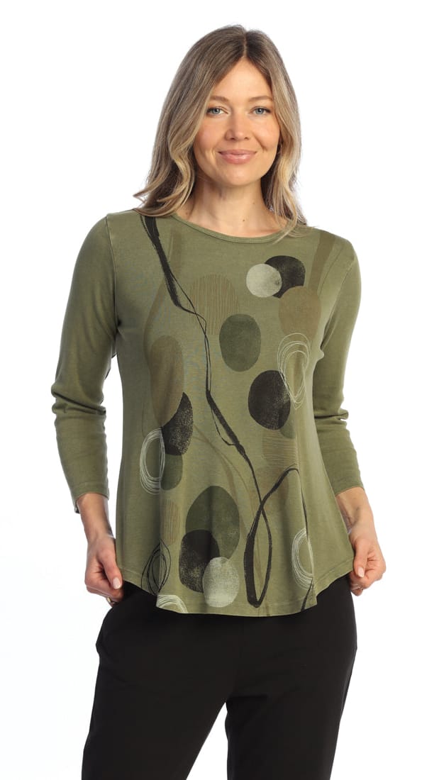 Jess & Jane Mineral Wash Dream Dot Baby Rib Top