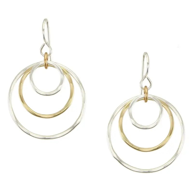 Marjorie Baer Medium Airy Rings Wire Earrings - E1717DW