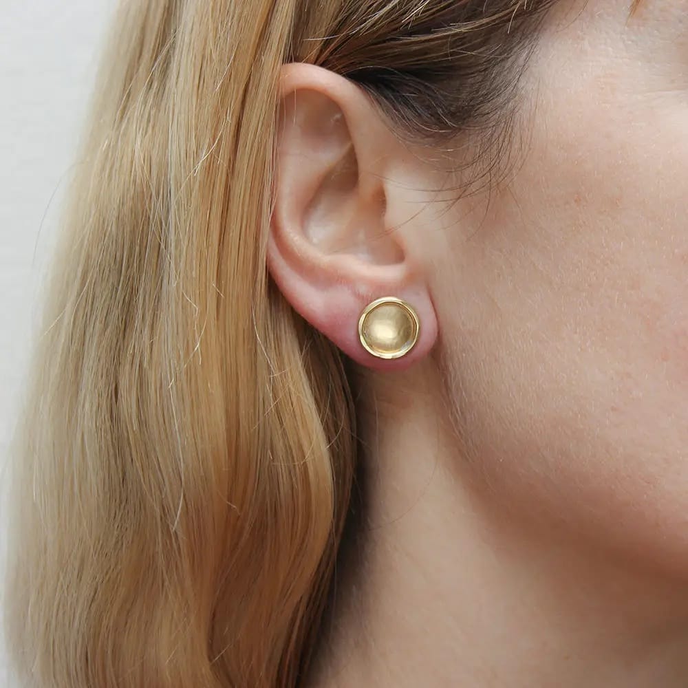 Marjorie Baer Small Button Post Earrings - E1691BP