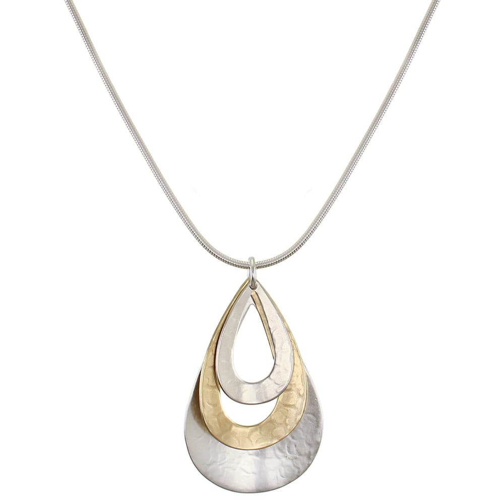 Marjorie Baer Layered Teardrop Frames Necklace - N1331D