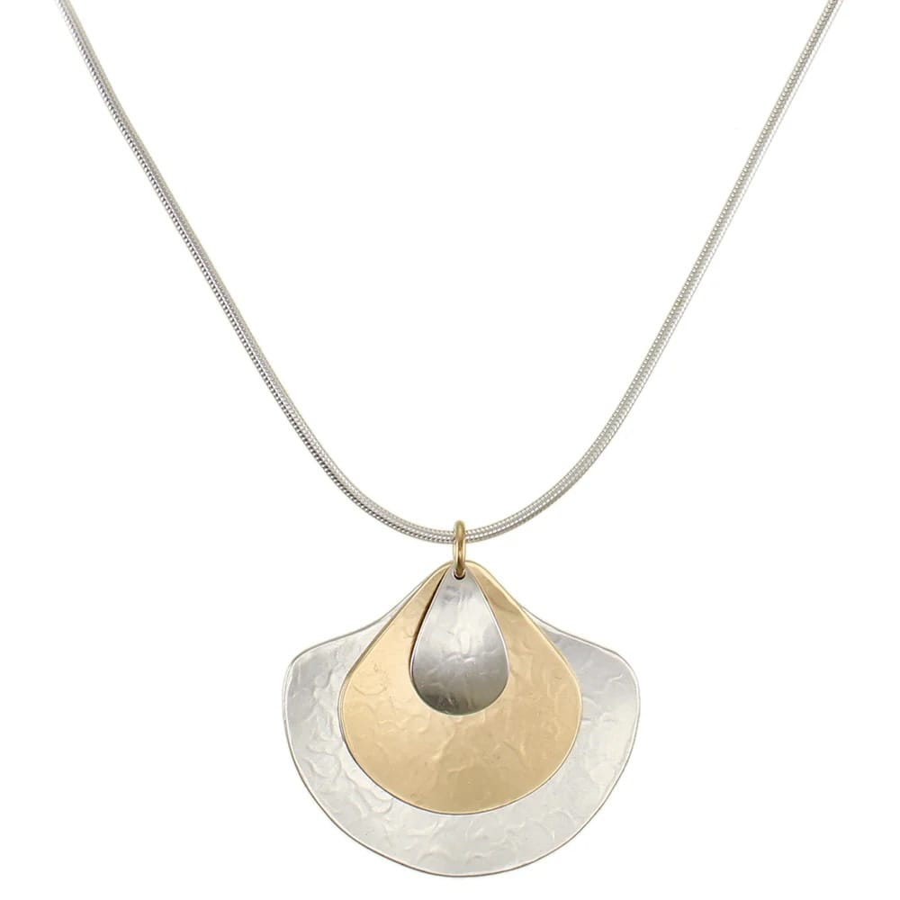 Marjorie Baer Wide Layered Teardrops Necklace - N1355D