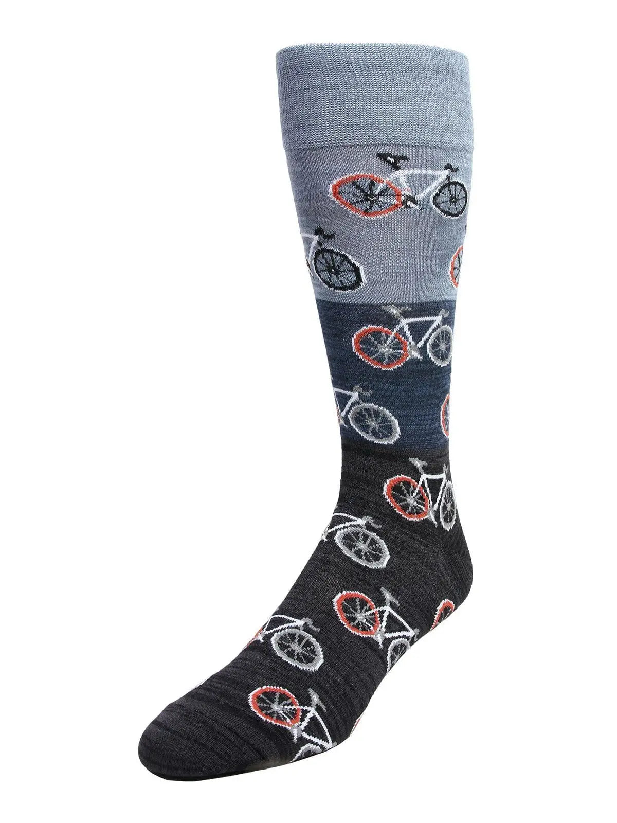 MeMoi Men's Bicycle Pattern Crew Socks