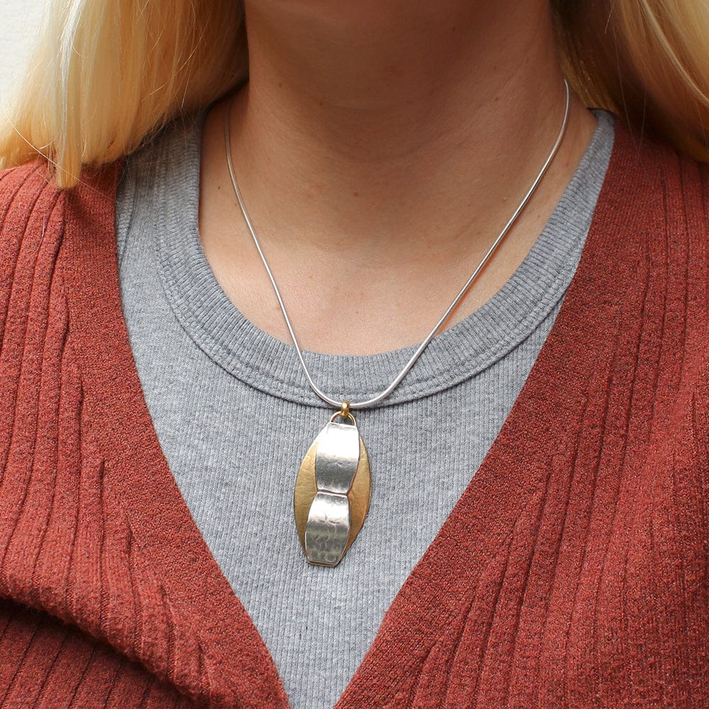 Marjorie Baer Layered Wavy Ovals Necklace - N1282D