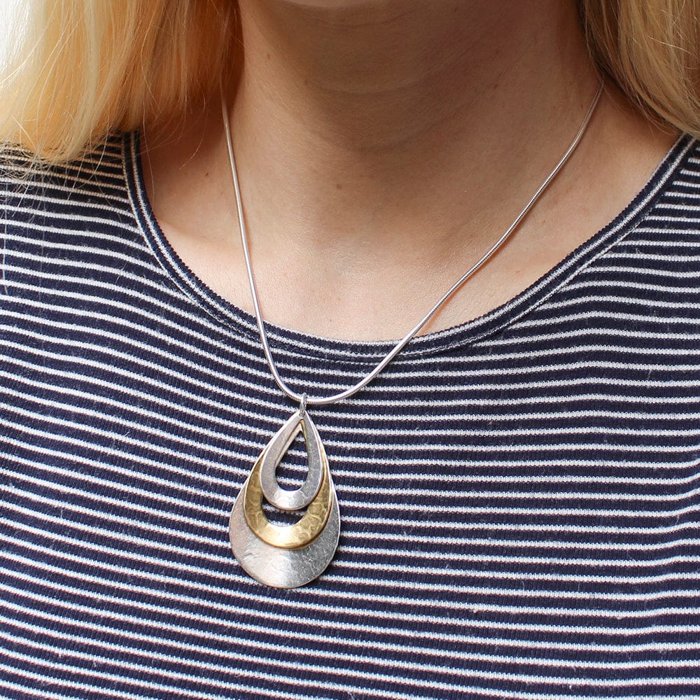 Marjorie Baer Layered Teardrop Frames Necklace - N1331D