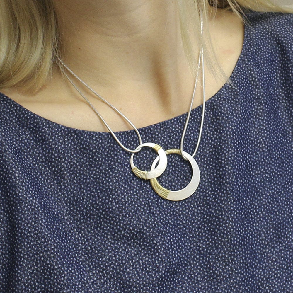 Marjorie Baer Wire Wrapped Overlapping Rings Necklace - N8106D