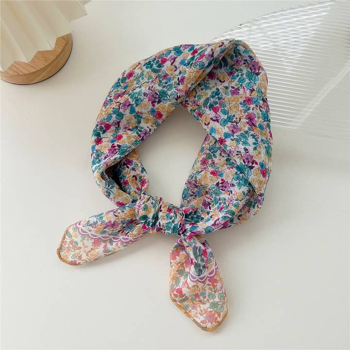 Floral Lightweight Square Head Scarf - Multiple Prints
