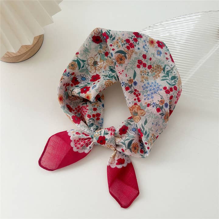 Floral Lightweight Square Head Scarf - Multiple Prints