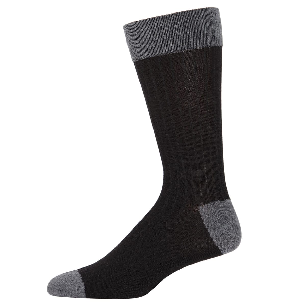 MeMoi Men's Rib Knit Cashmere Crew Socks - Multiple Colors
