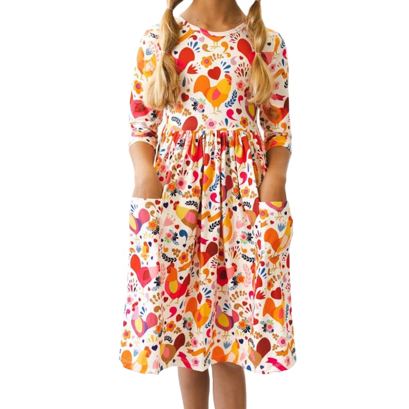 Mila & Rose Pocket Twirl Dress - Multiple Colors
