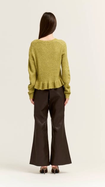 Ruffle Hem Cardigan