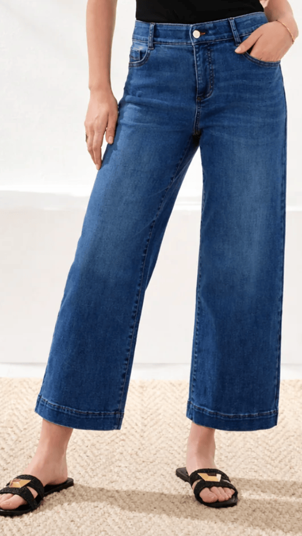 Tribal Audrey Huggings Wide Crop Jean - Multiple Colors