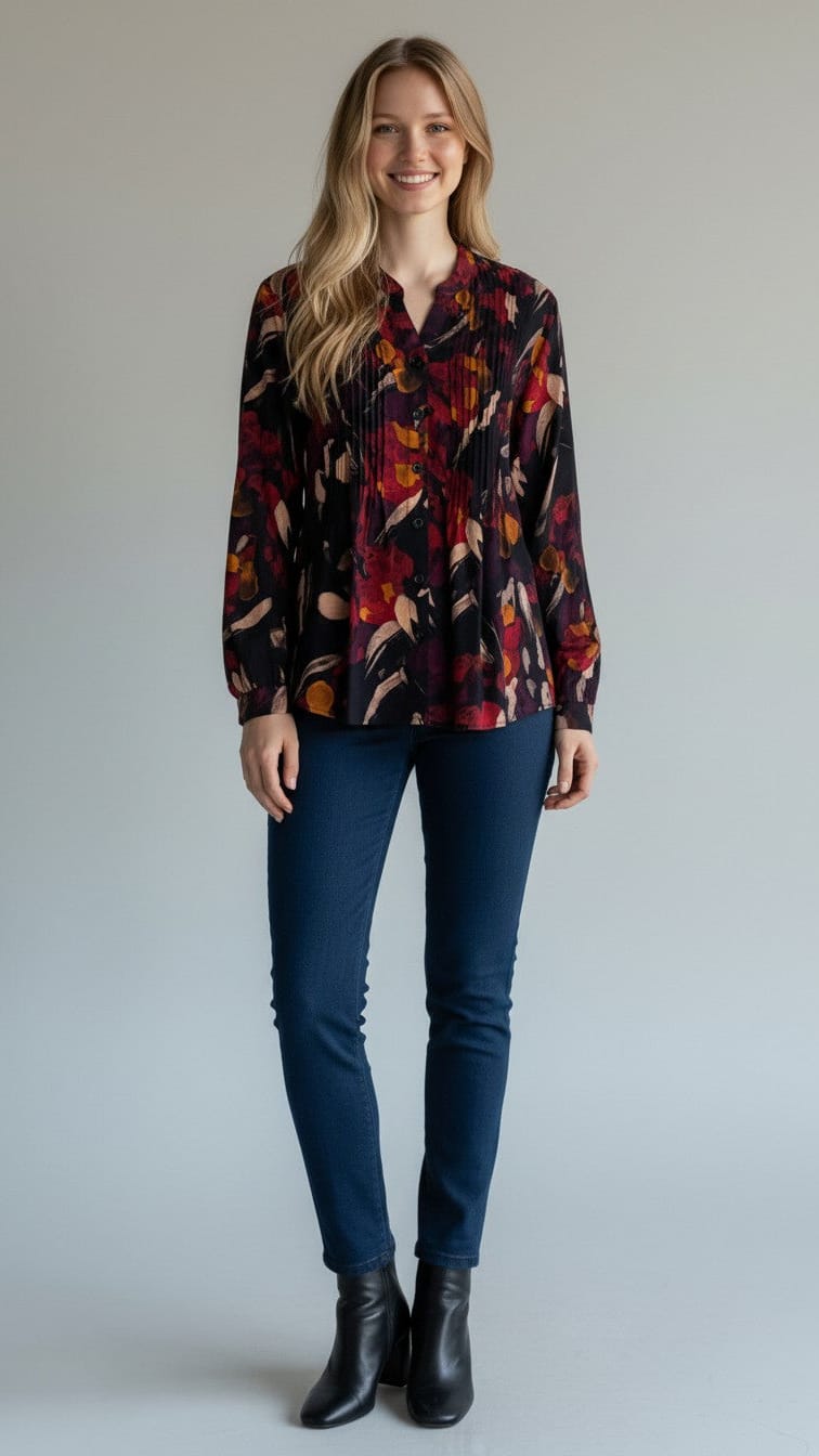 Shana Apparel Pintuck Blouse