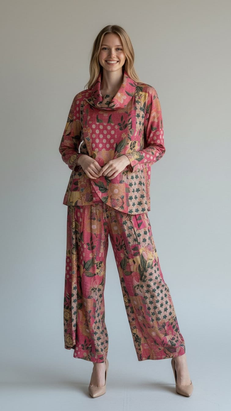 Shana Apparel Printed Airflow Lantern Pant