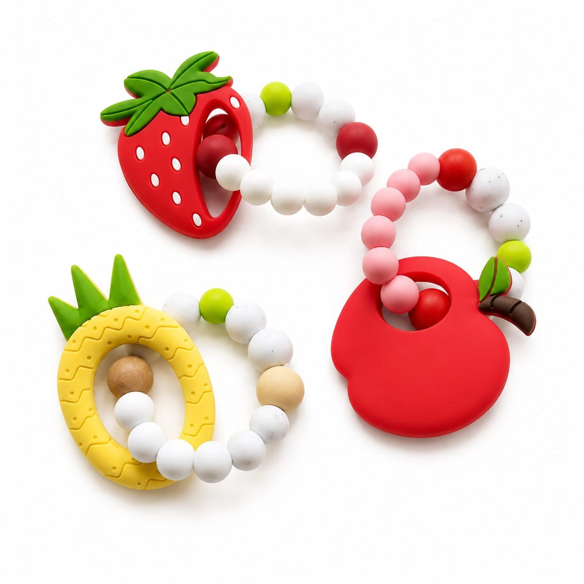 Silicone Fruits Baby Teether - Multiple Colors