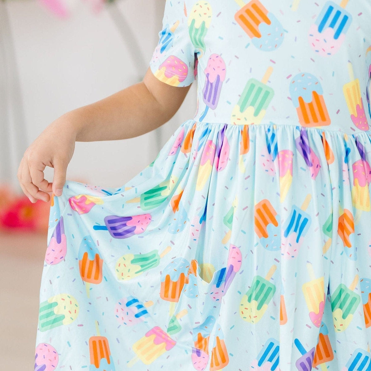 Mila & Rose Short Sleeve Pocket Twirl Dress - Multiple Colors